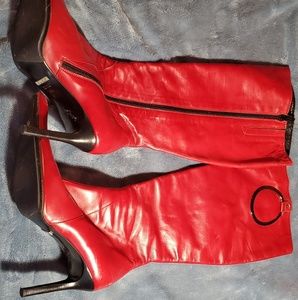 Aldo Shoes - Aldo Red Leather Knee High Boots Aldo Shoes - Aldo Red Leather Knee High Boots